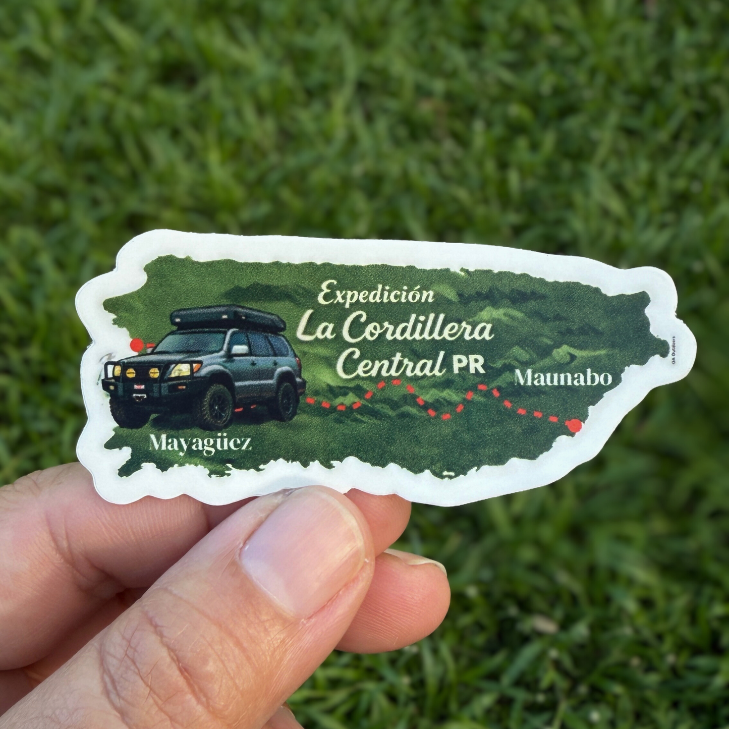 Expedición la Cordillera Central PR Mini Sticker